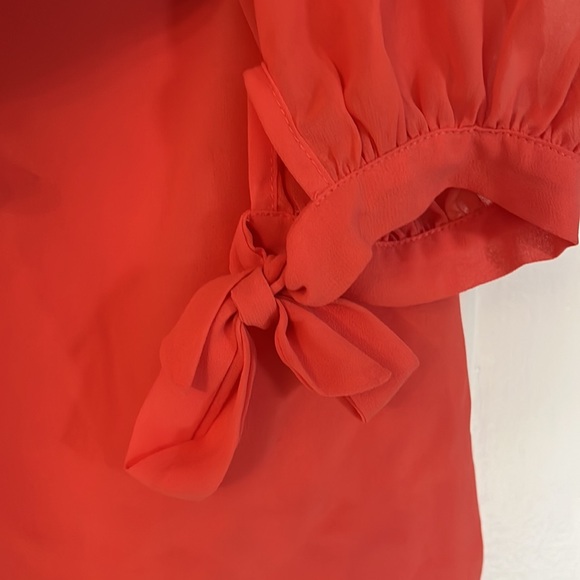 Salmon Pink Blouse with Slit Back - Picture 3 of 4